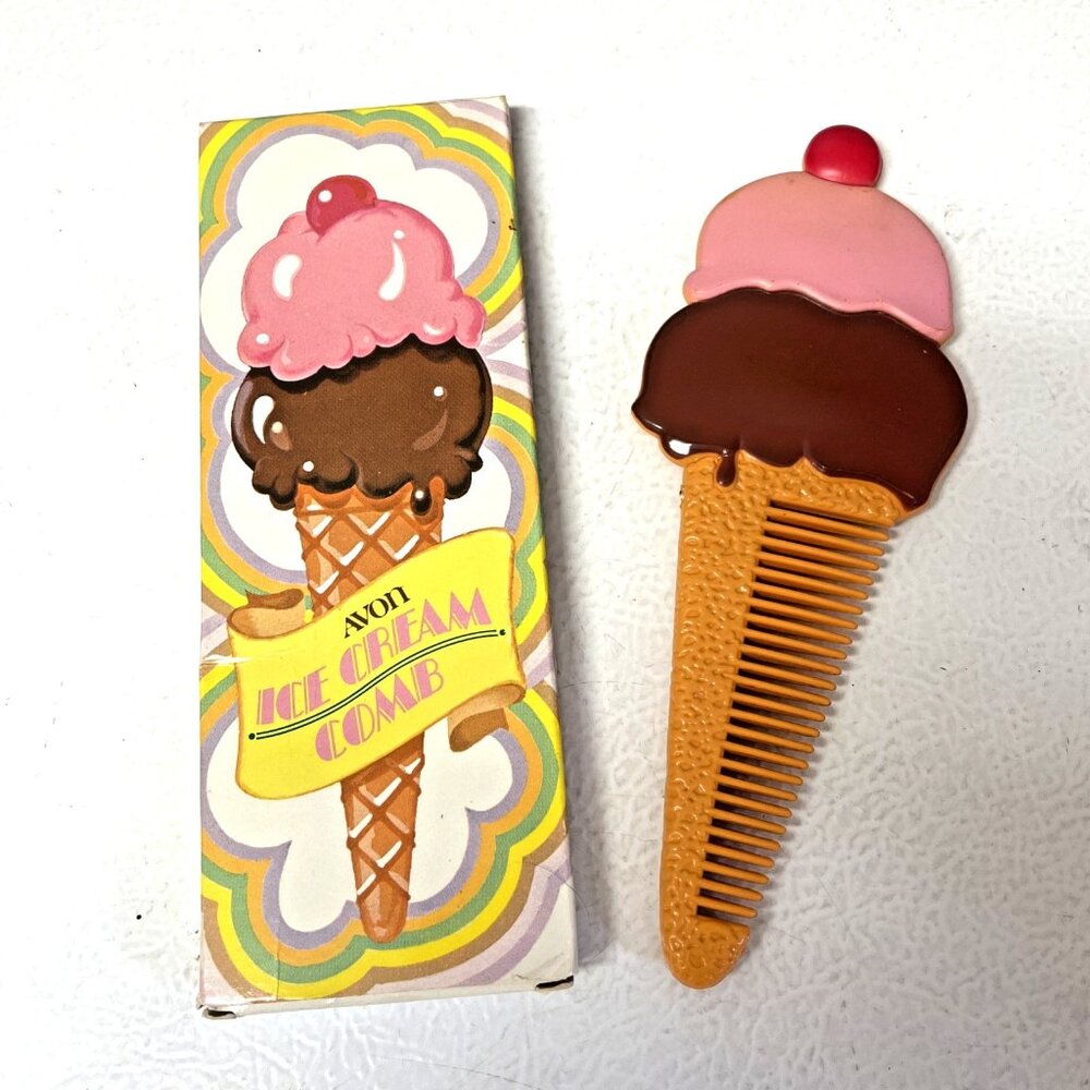 Vintage Avon COMBSICLE Ice Cream Comb Ice Cream Fun Novelty Kitschy with Box